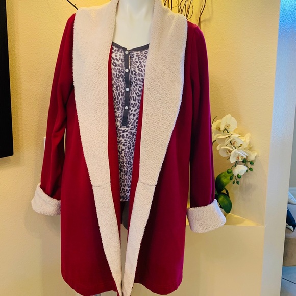 VICTORIA SECRET FAUX-FUR HEM ROBE L - Picture 3 of 8